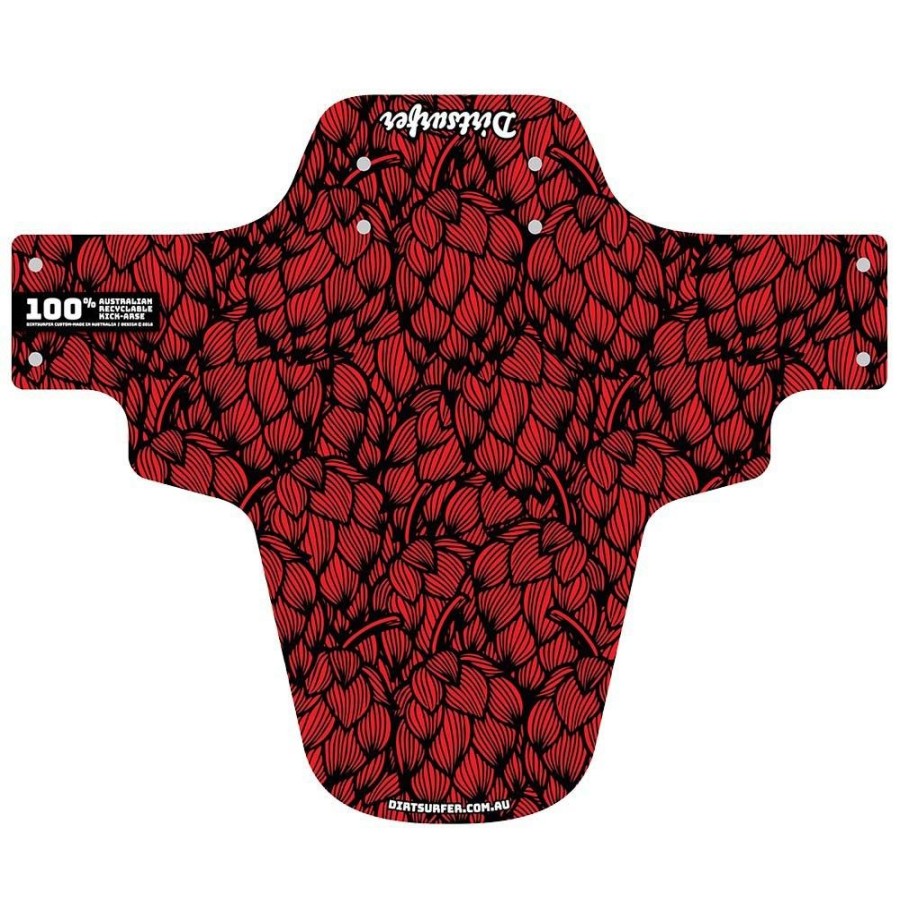 Mens Dirt Surfer | Dirt Surfer Mudguard | Hops Red