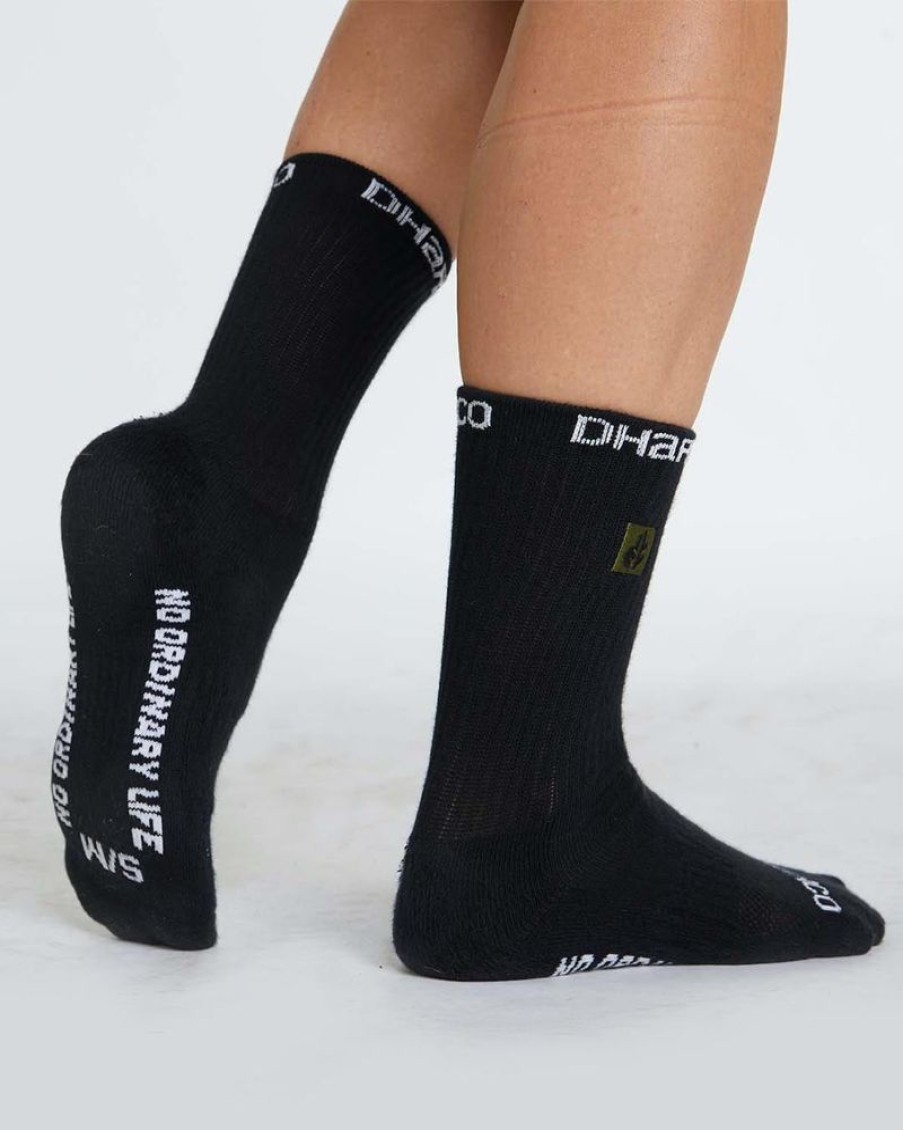 Mens DHaRCO | Crew Socks | Black