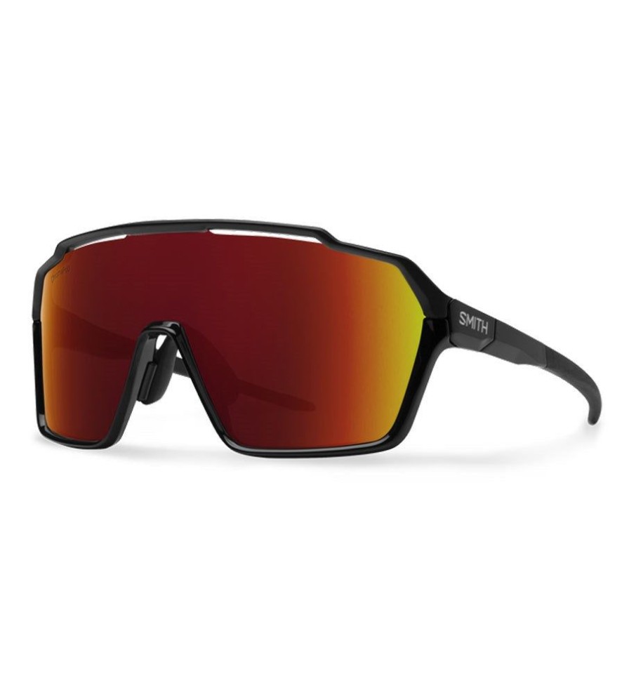 Mens Smith | Smith Shift Xl Mag Black W/ Chromapop Red Mirror