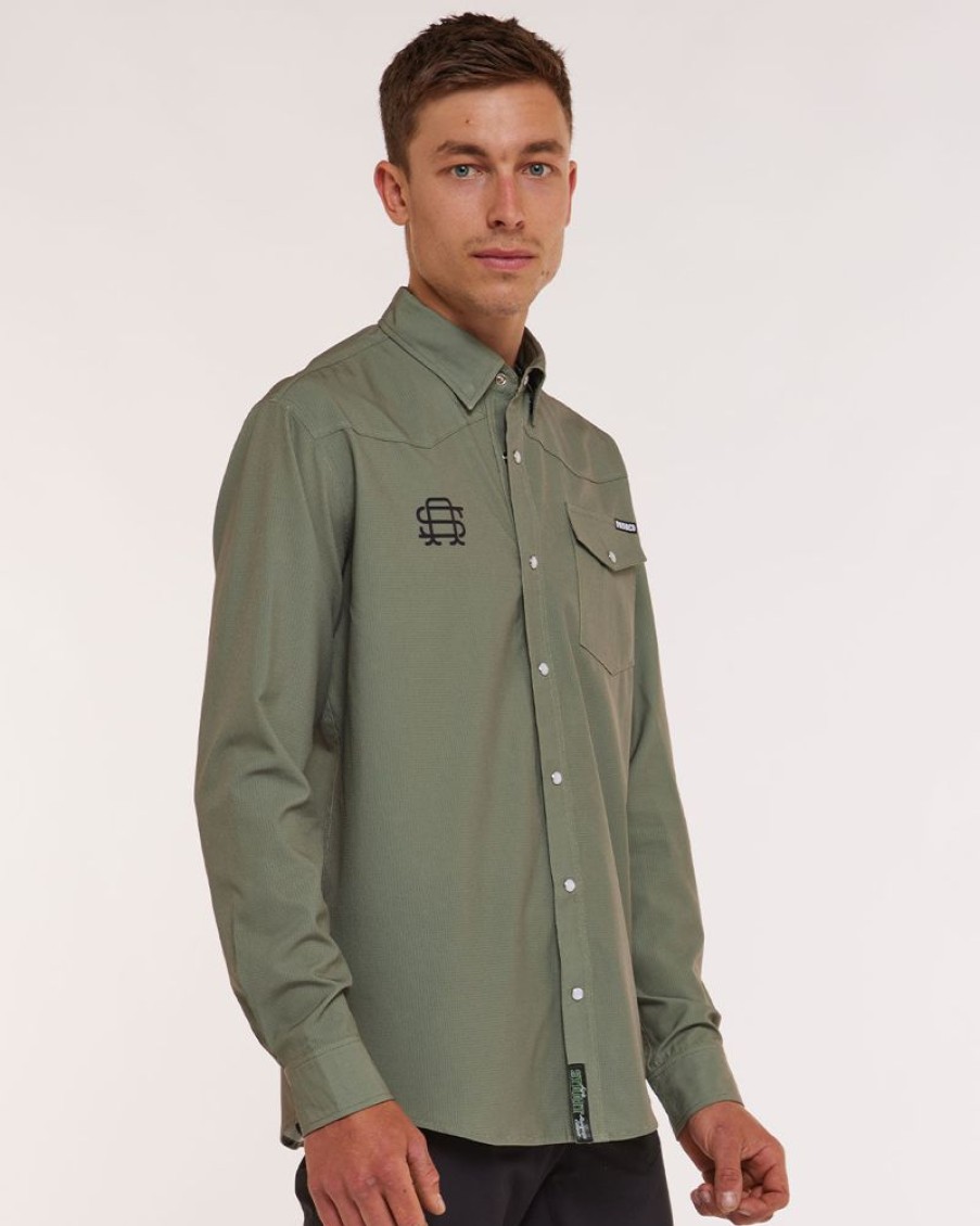 Mens DHaRCO | Mens Western Shirt | Kyle Strait Signature Edition Green